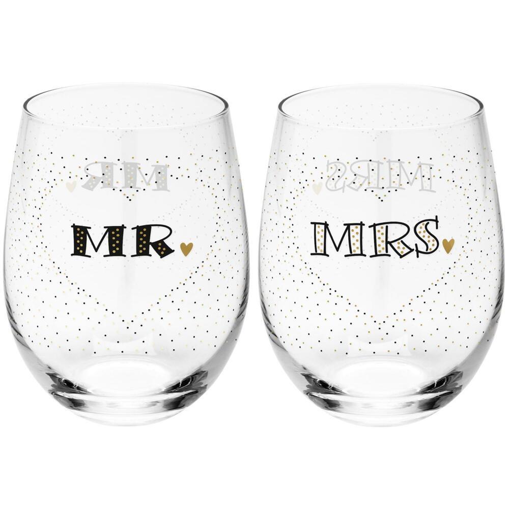 Trinkglas-Set Mr. & Mrs. main product photo