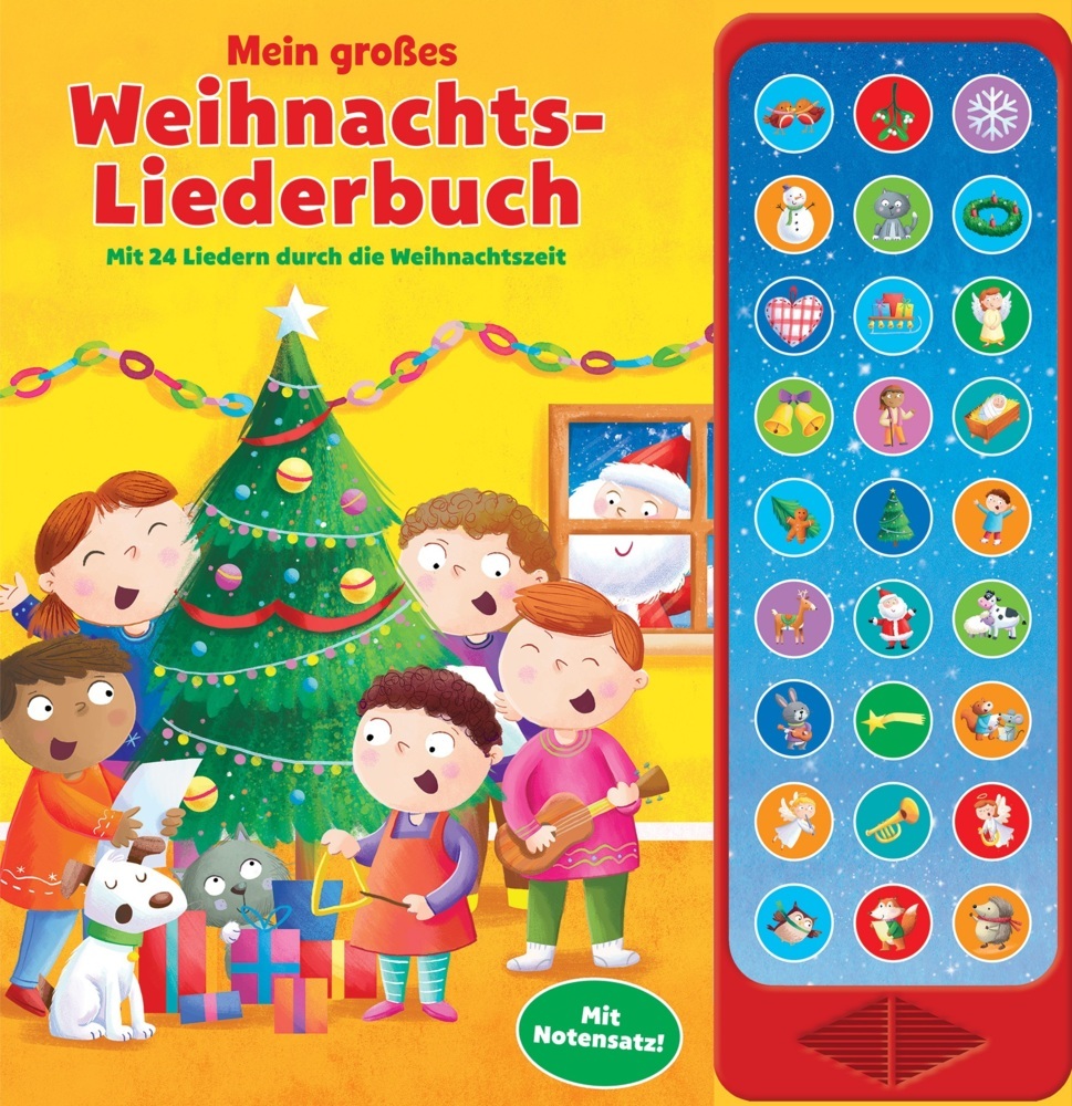 Mein großes Weihnachtsliederbuch - Mit 24 Liedern durch die Weihnachtszeit - 27-Button-Soundbuch - Hardcover-Buch mit 27 Melodien und Geräuschen main product photo
