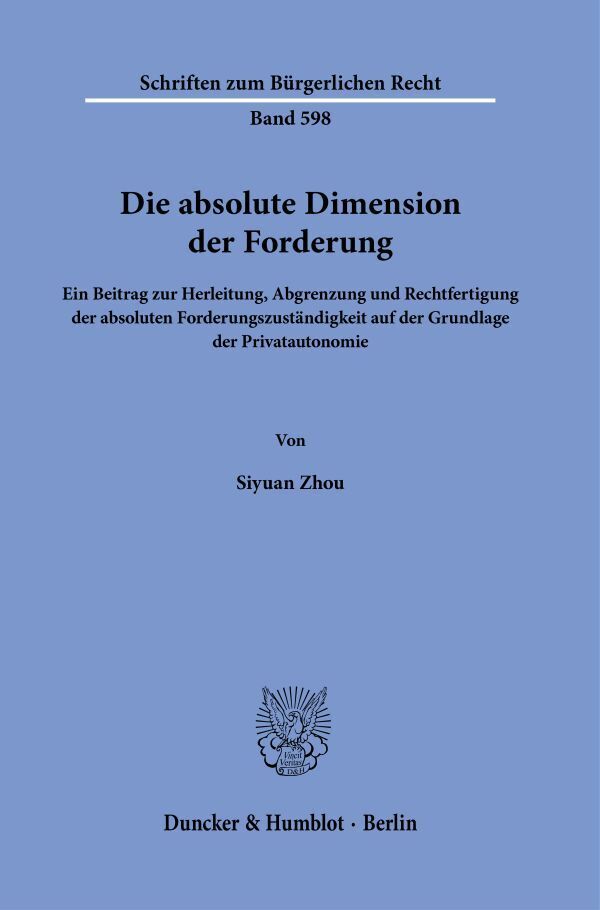 Die absolute Dimension der Forderung main product photo