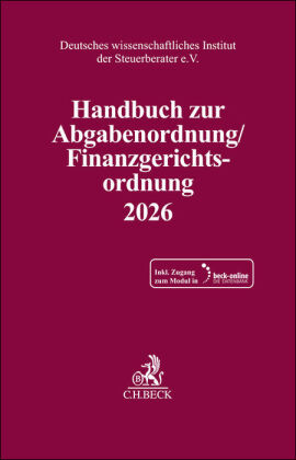 Handbuch zur Abgabenordnung / Finanzgerichtsordnung 2026. AO / FGO 2026