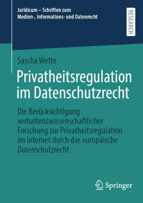 Privatheitsregulation im Datenschutzrecht main product photo