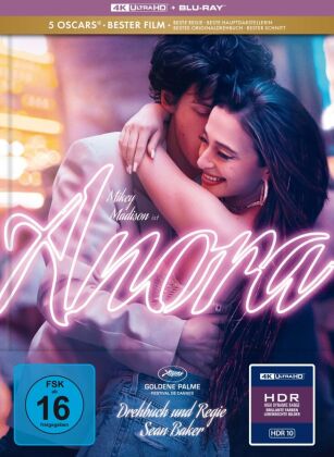 Anora - Limitiertes Mediabook - Cover B (4K), 1 UHD Blu-ray + 1 Blu-ray