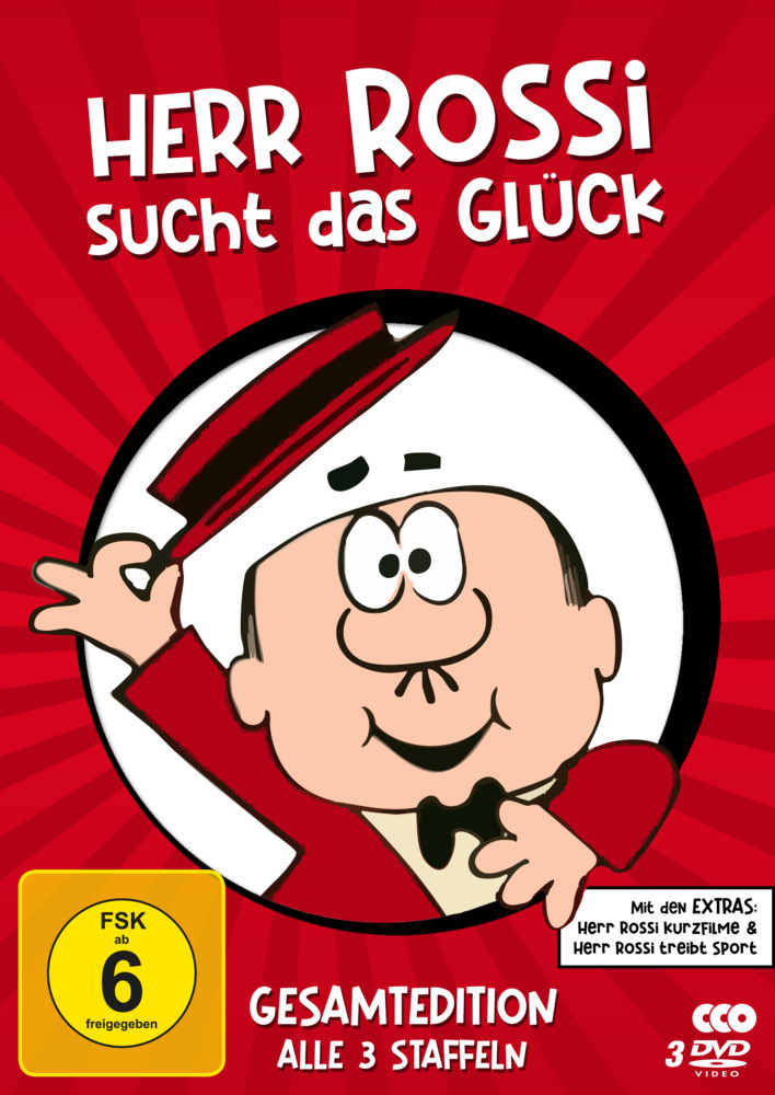 Herr Rossi sucht das Glück - Gesamtedition: Alle 3 Staffeln plus Extras, Staffel.1-3, 3 DVD main product photo