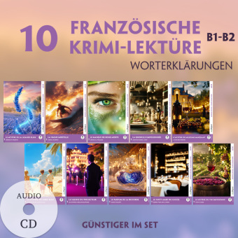 10 Französische Krimi-Lektüre B1-B2 (10 Bücher + 10 Audio-C...