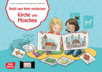 Betül und Nele entdecken Kirche und Moschee. Kamishibai Bildk...