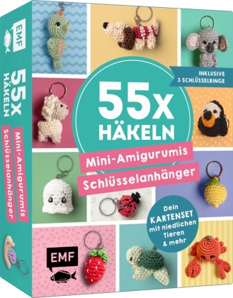 55 x häkeln - Mini-Amigurumis Schlüsselanhänger: Dein Karte...