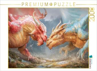 CALVENDO Puzzle Drachen | 2000 Teile Lege-Größe 90x67cm Foto-Puzzle für glückliche Stunden