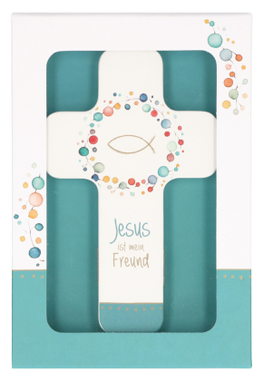 Kinderholzkreuz Fisch 18 cm 