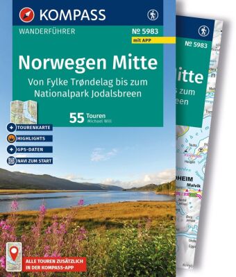 KOMPASS Wanderführer Norwegen Mitte, von Fylke Trøndelag bis...