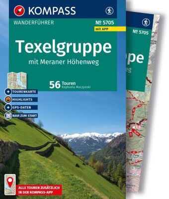 KOMPASS Wanderführer Texelgruppe mit Meraner Höhenweg, 56 To...