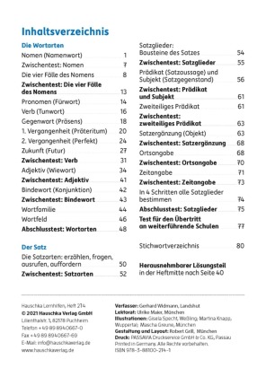 Deutsch 4. Klasse Übungsheft - Grammatik