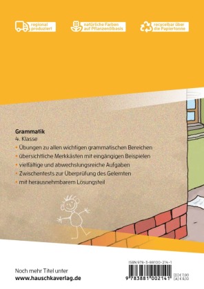 Deutsch 4. Klasse Übungsheft - Grammatik