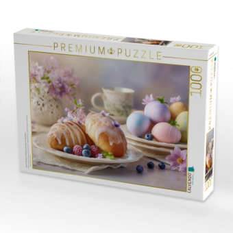 CALVENDO Puzzle Ostern flüstert in Pastell und süßen Versprechen | 1000 Teile Lege-Größe 64x48cm Foto-Puzzle für glückliche Stunden