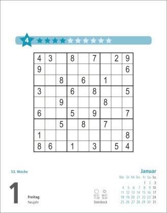 Stefan Heine Sudoku mittel bis schwierig Tagesabreißkalender 2027