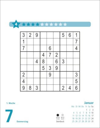 Stefan Heine Sudoku mittel bis schwierig Tagesabreißkalender 2027