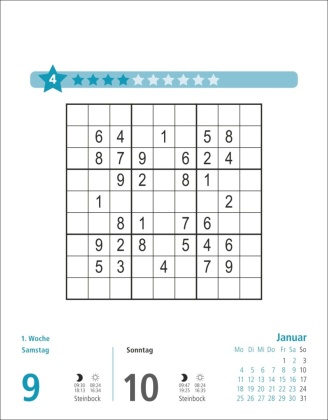 Stefan Heine Sudoku mittel bis schwierig Tagesabreißkalender 2027
