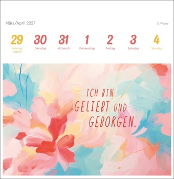 Ich bin einzigartig und wertvoll Premium-Postkartenkalender 2027 - 53 Affirmationskarten für das Jahr
