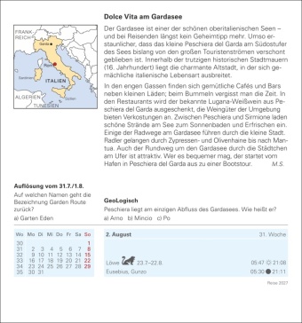 Reise Tagesabreißkalender 2027 - Kulturkalender - Städte, Menschen, Landschaften