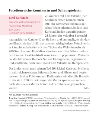 Starke Worte von starken Frauen Tagesabreißkalender 2027