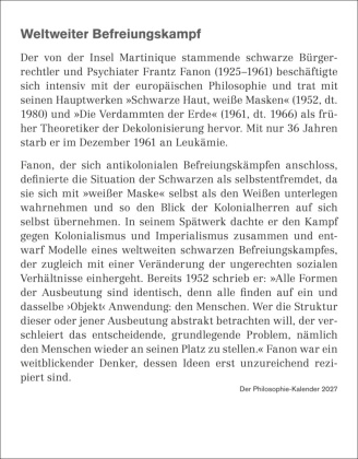 Der Philosophie-Kalender Tagesabreißkalender 2027