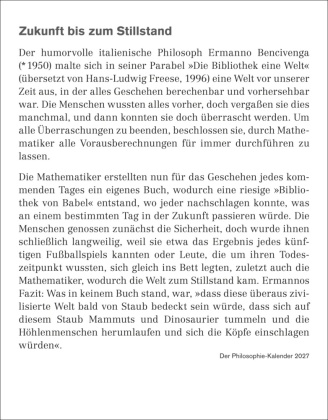Der Philosophie-Kalender Tagesabreißkalender 2027