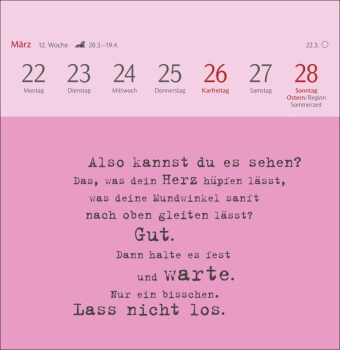 Clara Louise: Dort, wo die Sterne funkeln Premium-Postkartenkalender 2027 - 53 Postkarten mit poetischen Gedanken