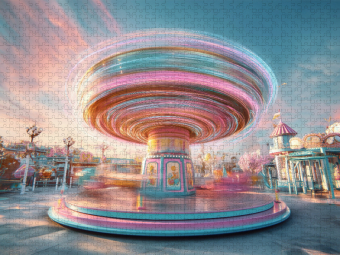 CALVENDO Puzzle Sanfte Pastelltöne malen am Abend einen Ostergruß aus fließendem Licht | 1000 Teile Lege-Größe 64x48cm Foto-Puzzle für glückliche Stunden