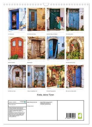 Kreta, deine Türen (Wandkalender 2027 DIN A3 hoch), CALVENDO Monatskalender