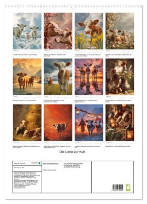 Die Liebe zur Kuh (Wandkalender 2027 DIN A2 hoch), CALVENDO Monatskalender