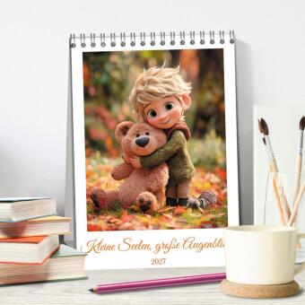Kleine Seelen, große Augenblicke (Tischkalender 2027 DIN A5 hoch), CALVENDO Monatskalender