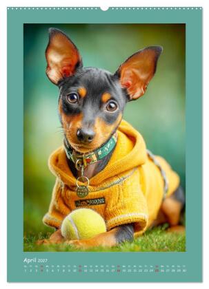 Mini-Pinscher. Kleine Hunde in schönen Momenten (Wandkalender 2027 DIN A2 hoch), CALVENDO Monatskalender