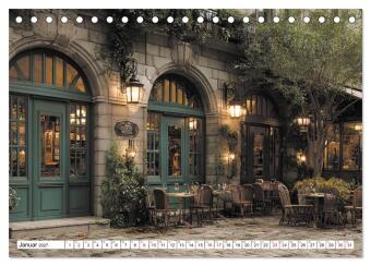 Bonjour, Kaffee! Bonjour, Paris! (Tischkalender 2027 DIN A5 quer), CALVENDO Monatskalender