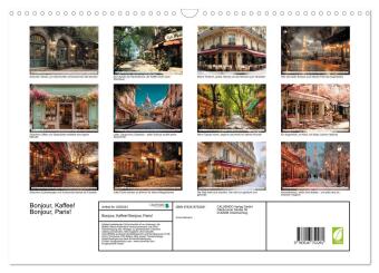 Bonjour, Kaffee! Bonjour, Paris! (Wandkalender 2027 DIN A3 quer), CALVENDO Monatskalender