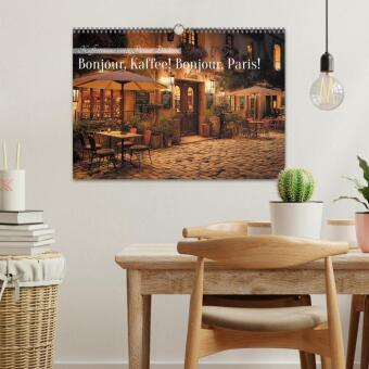 Bonjour, Kaffee! Bonjour, Paris! (Wandkalender 2027 DIN A3 quer), CALVENDO Monatskalender