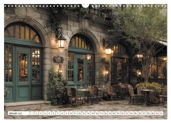Bonjour, Kaffee! Bonjour, Paris! (Wandkalender 2027 DIN A3 quer), CALVENDO Monatskalender