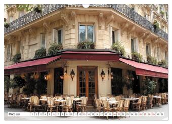 Bonjour, Kaffee! Bonjour, Paris! (Wandkalender 2027 DIN A3 quer), CALVENDO Monatskalender
