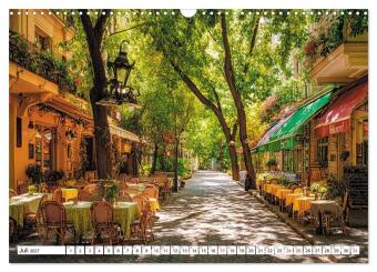 Bonjour, Kaffee! Bonjour, Paris! (Wandkalender 2027 DIN A3 quer), CALVENDO Monatskalender
