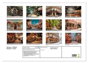 Bonjour, Kaffee! Bonjour, Paris! (Wandkalender 2027 DIN A2 quer), CALVENDO Monatskalender
