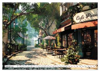 Bonjour, Kaffee! Bonjour, Paris! (Wandkalender 2027 DIN A2 quer), CALVENDO Monatskalender