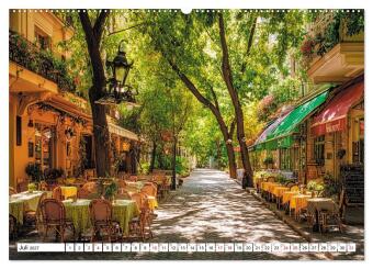 Bonjour, Kaffee! Bonjour, Paris! (Wandkalender 2027 DIN A2 quer), CALVENDO Monatskalender