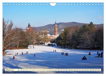 Weinheim im Herzen der Bergstraße (Wandkalender 2027 DIN A4 quer), CALVENDO Monatskalender