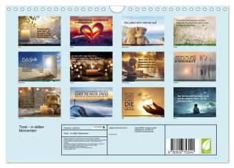 Trost - in stillen Momenten (Wandkalender 2027 DIN A4 quer), CALVENDO Monatskalender