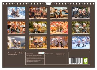Oma und Opa - Sprüche über das Alter (Wandkalender 2027 DIN A4 quer), CALVENDO Monatskalender