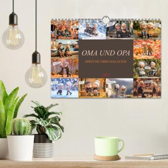 Oma und Opa - Sprüche über das Alter (Wandkalender 2027 DIN A4 quer), CALVENDO Monatskalender