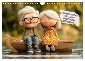 Oma und Opa - Sprüche über das Alter (Wandkalender 2027 DIN A4 quer), CALVENDO Monatskalender