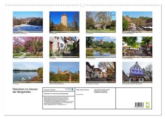 Weinheim im Herzen der Bergstraße (Wandkalender 2027 DIN A2 quer), CALVENDO Monatskalender
