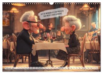 Oma und Opa - Sprüche über das Alter (Wandkalender 2027 DIN A3 quer), CALVENDO Monatskalender