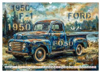 Patina und PS (Wandkalender 2027 DIN A2 quer), CALVENDO Monatskalender