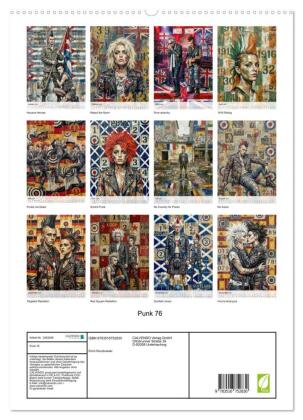 Punk 76 (hochwertiger Premium Wandkalender 2027 DIN A2 hoch), Kunstdruck in Hochglanz