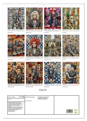 Punk 76 (Wandkalender 2027 DIN A2 hoch), CALVENDO Monatskalender